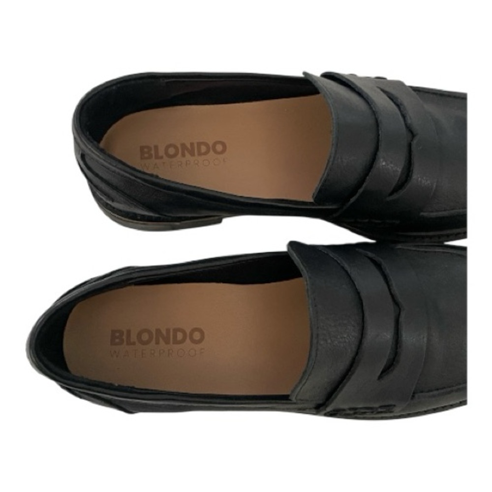 ♥️Blondo ♥️Waterproof Ladies Black leather loafers, Size (8.5) - Picture 3 of 11